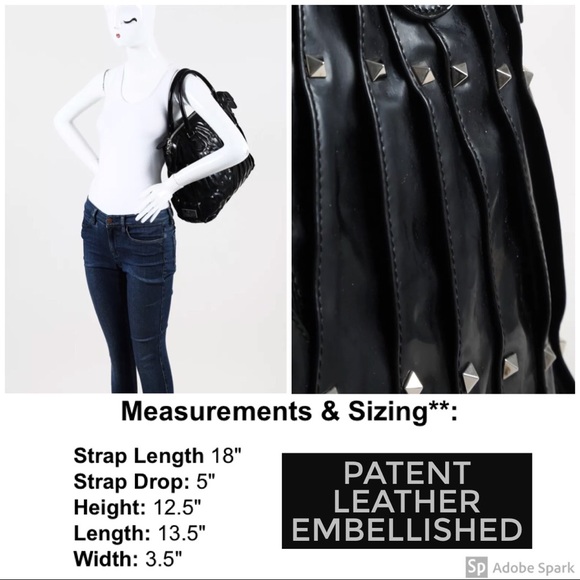 ♦️SOLD♦️NWT Valentino Patent Leather Studded Purse - Picture 3 of 7